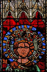 Window depicting Charles (the Fat) by French School