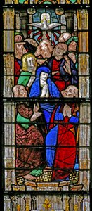 Window w8 depicting Pentecost by French School