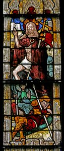 Window w8 depicting the Resurrection by French School