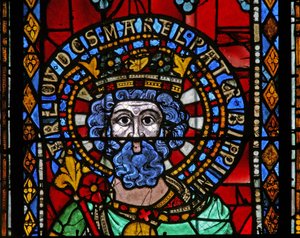 Window depicting Charles Martel by French School