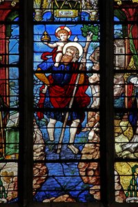 Window depicting St Christopher
