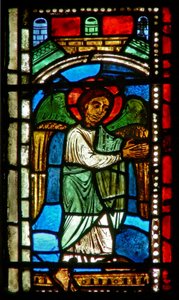 Window wXV depicting an angel by French School