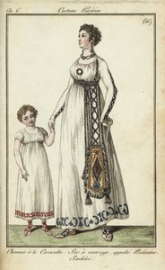 Woman and child with Caracalla haircuts by French School