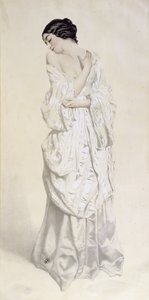Woman in a dressing gown by French School