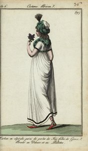 Woman in the Fashion of 1798 by French School