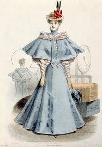 Woman in Travel Dress, from Le Coquet, 1895