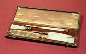 Writing set given to his wife, Eveline Hanska by Honore de Balzac by French School