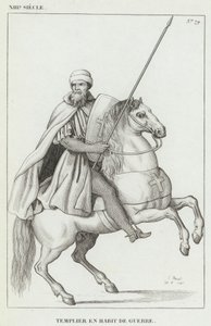 13th Century, Templar in War Habit (engraving)