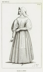 12th Century, Mabille de Riez (engraving) by French School