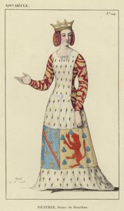 14th Century, Beatrix, Lady of Bourbon by French School