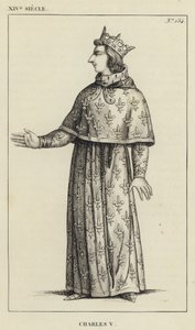 14th Century, Charles V (engraving) by French School