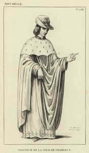 14th Century, Lord of the Court of Charles V (engraving) by French School