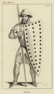 14th Century, Soldier (engraving)