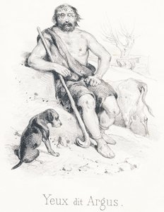 Eyes said Argus, Son of Arestor, he was a monstrous shepherd who had a hundred eyes by French School