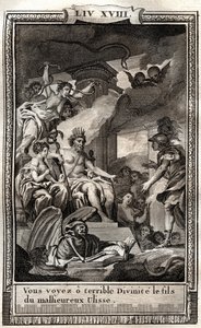You see o terrible divinity the son of the evil Ulysses - engraving of 1798 by Monnet in 