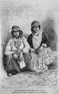 Young girls, from La Syrie daujourdhui. Voyages dans la Phenicie, le Liban et la Judee. 1875-1880 by Louis Charles Emile Lortet, 1884