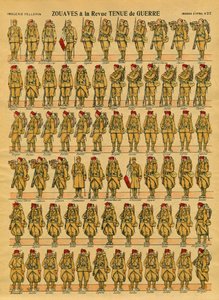 Zouaves, a French Army Infantry unit created in 1830 by General Clauzel for the conquest of Algeria