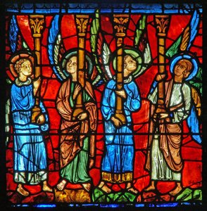 Angels Supporting the Throne of the Virgin Mary by French School