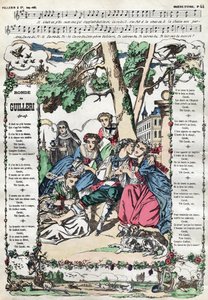 The round of Guilleri. Picture of Epinal of the 19th century by French School