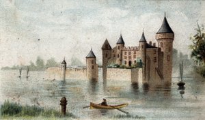 View of the Chateau de la Brede by French School