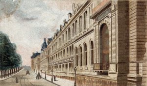 View of the Palais du Louvre in Paris by French School