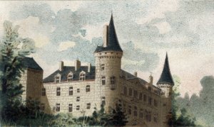 View of the Castle of Bazoches (Nievre) by French School