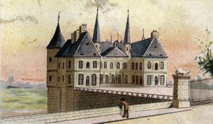 View of the Castle of Randan (Puy de Dome) by French School
