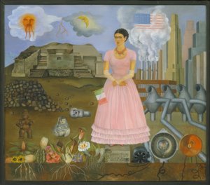 Self-Portrait on the Borderline between Mexico and the United States by Frida Kahlo
