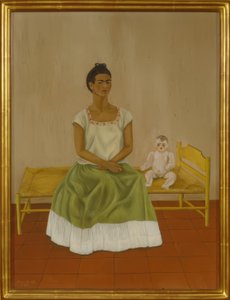 Self-Portrait with Bed by Frida Kahlo