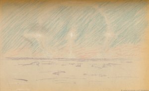 Moon-Ring with Mock Moons, and a suggestion of Horizontal Axes, 24th November 1893 by Fridtjof Nansen