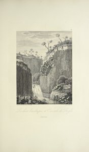 Basalt Rocks and the Cascade de Regla, Drawn by Gmelin, Engraved by Bouquet, Illustration from 