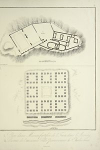 Plan of a Fortified Inca Dwelling at Assuay; and Ruins of the Ancient Peruvian City of Chulucanas, Engraved by Bouquet, Illustration from 