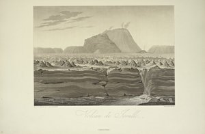 Volcano of Jorullo, Drawn by Gmelin, Illustration from 