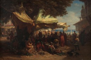 Market of Constantinople by Friedrich Alois Schönn
