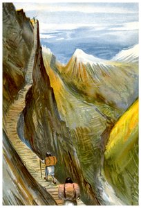 The Nerpani track, Tibet by Friedrich Arnold Brockhaus