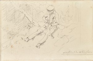 Young Man with Cap by Friedrich August Mathias Gauermann
