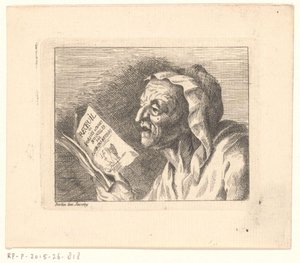Bust of an Old Woman with a Songbook in Her Hands