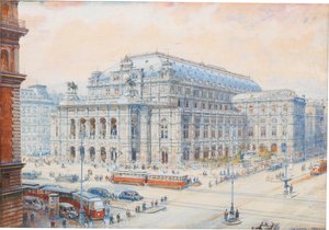 View of the Vienna State Opera by Friedrich Frank