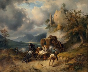The Robbery by Friedrich Gauermann