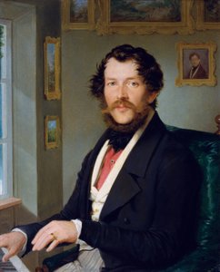 Portrait of a Gentleman at the Piano by Friedrich Johann Gottlieb Lieder