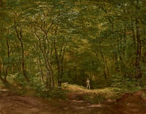 Walkers in a Forest Landscape by Friedrich Loos