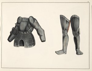 Armour, plate from A History of the Development and Customs of Chivalry, by Dr. Franz Kottenkamp, published by Carl Hoffmann