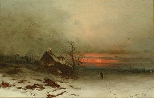 Returning Home at Sunset by Friedrich Nicolai Joseph Heydendahl