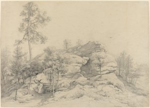 A Wayside Shrine Carved into a Rocky Tor by Friedrich Philipp Reinhold