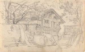 Courtyard of a Swiss Country House by Friedrich Salathé