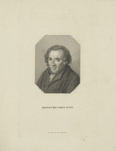 Portrait of Moses Mendelssohn by Friedrich Wilhelm Bollinger