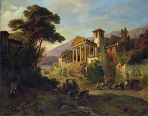 Italian Landscape by Friedrich Wilhelm Mueller