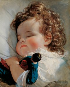 Portrait of Princess Marie Franziska von Liechtenstein (1834-1909) at the age of two years