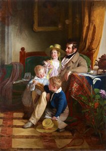 Rudolf von Arthaber and His Children Rudolf, Emilie, and Gustav