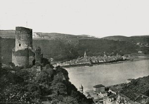 The Katz Overlooking the Rhine, St. Goarshausen, Germany by Frith and Co